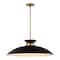 Nuvo Perkins 1-Light Large Pendant Matte Black with Burnished Brass 60/7462 - alternate 2